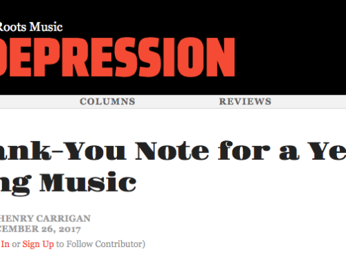 Thank You Note From No Depression